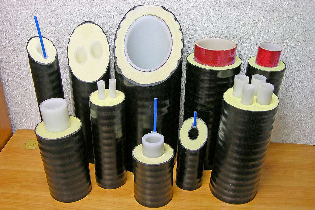 Труба полиэтиленовая ПНД ПЭ в ППУ изоляции и Гибкие теплоизолированные ...