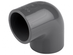 Отвод 32 мм 90 градусов (ПВХ, НПВХ, PVC U) под клей